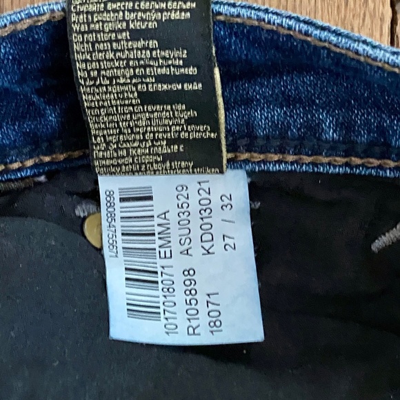 Mavi Gold Emma Slim Boyfriend Jeans Mid Rise Dark Wash Size 27 - Picture 6 of 12